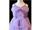 Purple V Pageant Wedding Flower Girls Dress Gown Size 3 Age 2 4 Years 