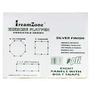  Pet Tek Dreamzone Exercise Pen Silver Pti Dreamzone 48 