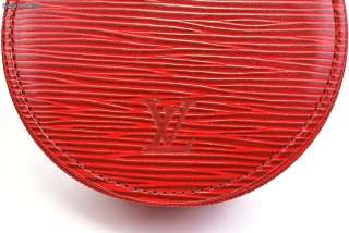 LOUIS VUITTON Red Epi Leather Jewelry Case Ecrin Bijoux  