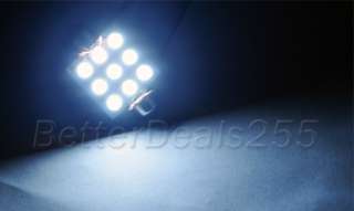 39mm 9 LED SMD Festoon Dome White Car Light Lamp Bulb  