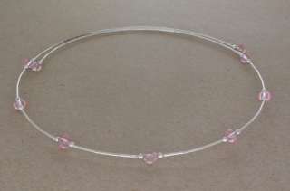 Crystal Bead 925 Sterling Silver Choker Necklace Free Size  