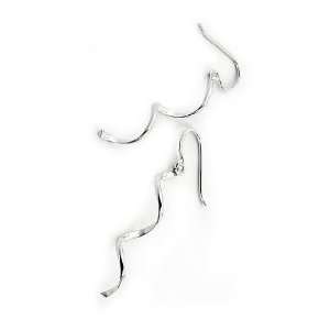  Trendy Sterling Silver Plain Curl French Hook Dangle 