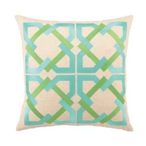  Trina Turk Geometric Tile Down Filled Pillow, Blue, 20 by 