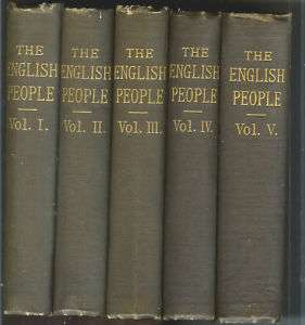 History of The English People by John Green 1884 5 Vol.  