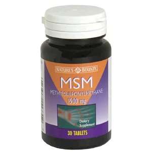  Natures Bounty MSM 1500mg, 30 Tablets Health & Personal 