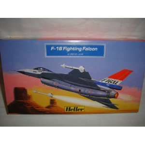 HELLER 1144 SCALE 43 PIECES F 16 FIGHTING FALCON AIRPLANE MODEL KIT 