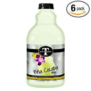 Mr & Mrs T Pina Colada Mix, 64 Ounce (Pack of 6)  Grocery 