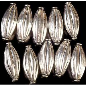  Sterling Mridangam Beads (Price Per Pair)   Sterling 