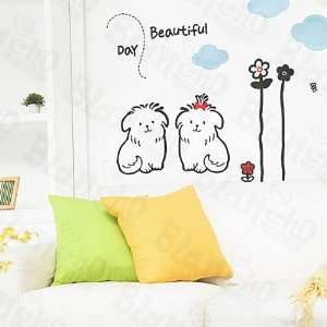 HEMU HL 5814   Leisure Dogs   Large Wall Decals Stickers Appliques 
