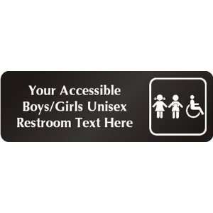  Accessible Boys / Girls Unisex Restroom Symbol Sign 