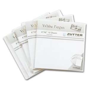  Zutter 6 x 6 White Inner Pages    includes 40 sheets Arts 