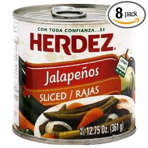 Herdez Sliced Jalapeno Peppers, 12.75 Ounce (Pack of 8)  