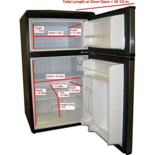 Mini Refrigerator & Freezer, Double Door Stainless Steel Energy Star 