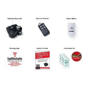   Base Unit, Keychain Remote, and 1 Indoor Motion Detector Electronics