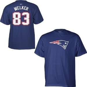   England Patriots Wes Welker Name & Number T Shirt