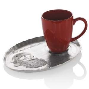   Santas Snack Plate & Tumbler by Wendell August Forge