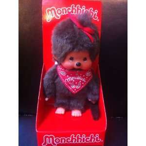  Monchhichi Girl with Red Bib Handerchief Toys & Games