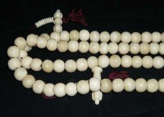 18 Tibetan Buddhist Yak Bone 108 Prayer Beads Mala  