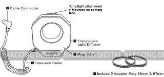 TTL FLASH & Macro Ring FLASH for CANON G12 G11 G10 G9  