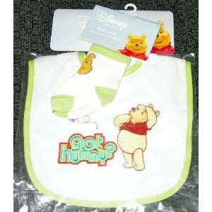  Disney Winnie the Pooh Sock & Bib Set Baby