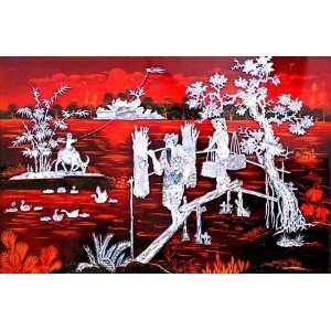 Vietnamese Lacquer Paintings   20 x 32 LPT1 