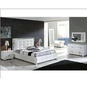  Modern Bedroom Set Valencia in White Made in Spain 33B241 