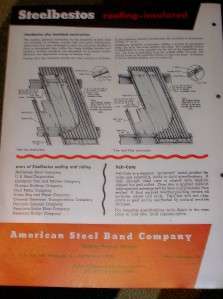 Vtg American Steel Band Co Catalog Steelbestos Asbestos  