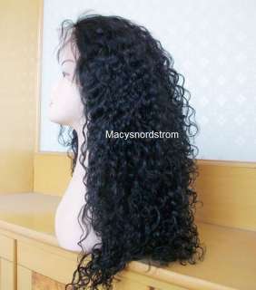 100% Indian Remy Human Hair Wig 18 Full Lace Curly  