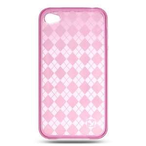  Hot Pink Checker Pattern Skin Gel Crystal Cover Case for 
