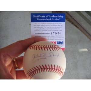  Whitey Ford Signed Ball   Psa dna   Autographed Baseballs 