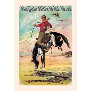  Buffalo Bill A Bucking Bronco 24X36 Giclee Paper
