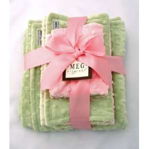  Pink & Green Minky Dot Gift Set Baby