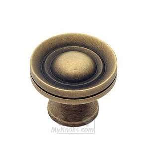  Classic brass captiva 1 1/4 (32mm) knob in weathered 
