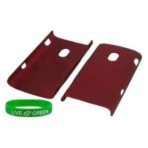 Red Rubberized Slim Shell Case for Sony Ericsson Xperia X10 Phone, AT 