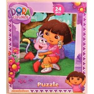 24 pc. DORA PUZZLE   BOOTS & DORA HUG Toys & Games