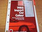 1986 import car colors directory by martin senour returns not