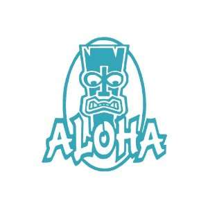  Aloha Hawaiian TEAL Vinyl window decal sticker Office 