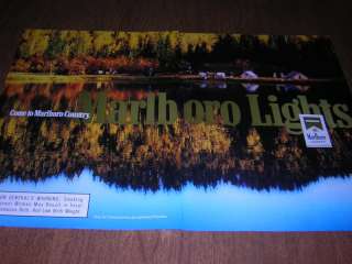 1995 MARLBORO LIGHTS COUNTRY CIGARETTES 2PG PRINT AD  
