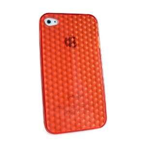  AT&T Apple iPhone 4G Semi Hard Polymer Crystal Case (Red 