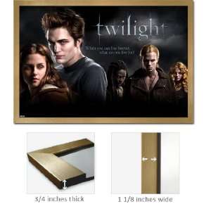 Gold Framed Twilight Movie Live For Forever Poster FrPas0064  