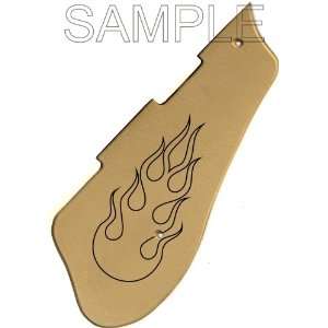  Flames 1 Engraved Gold 5210 Pickguard Musical Instruments