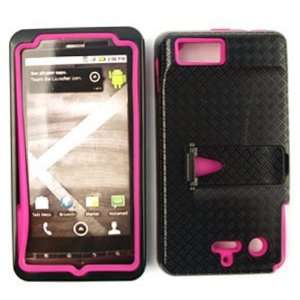  Motorola Droid X2 MB870 Jelly Case, Hot Pink Skin with 