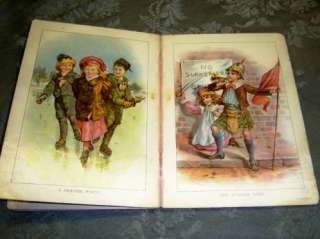 1890s MERRY FUN, VICTORIAN BOARD BOOK, ERNEST NISTER, PRINTED in 