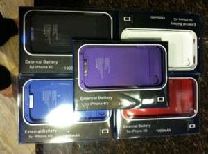 Asst Color1900mAh Battery Charger/Case for iPhone 4 4G USA SLR  GET IT 