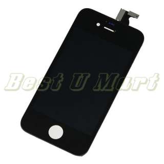 Black For iPhone 4S LCD Screen Display Touch Digitizer Glass Frame 