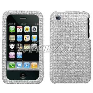 Silver Crystal Bling Case Cover for Apple iPhone 3G 3GS  