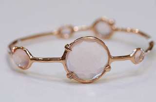 New IPPOLITA Rose Gold & Rose Quartz Diamond Bracelet $1295  