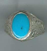 Genuine Nishapur Iranian Persian Turquoise Feroza Ring  