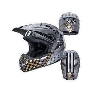  FOX 2010 V2 Bomber Off Road Motorcycle Helmet GRAY LG 