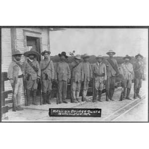  Mexican Bridge Guard,Matamoros,Mexico,Rio Grande,c1915 